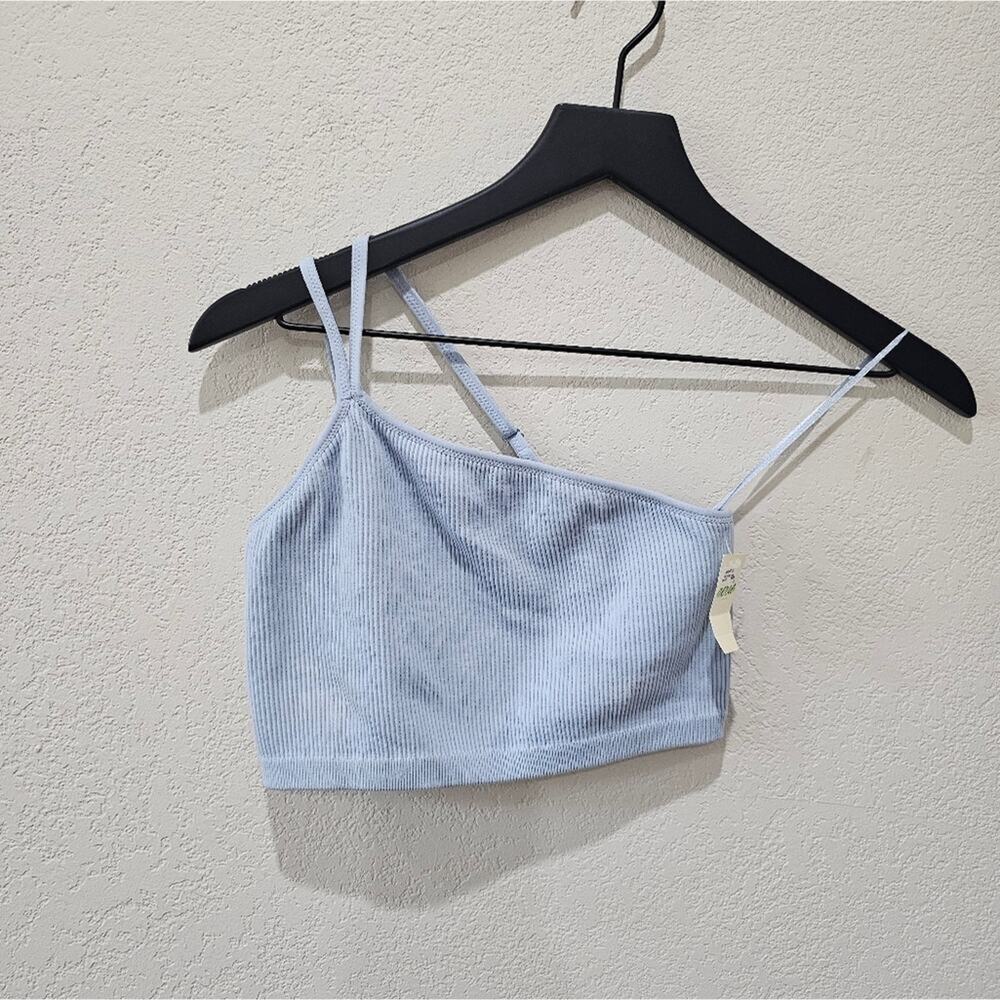 NWT Aerie Ribbed One Shoulder Top - Picture 2 of 8